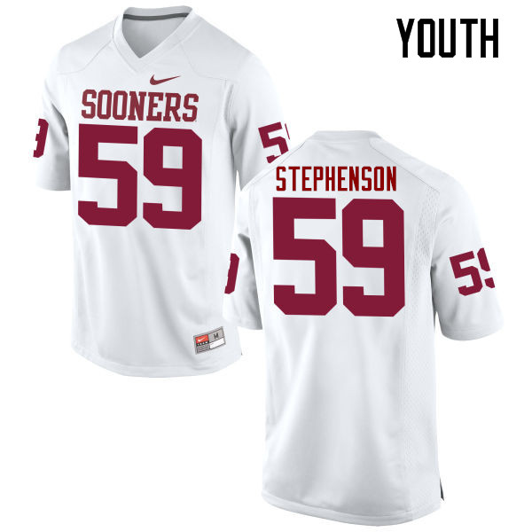 Youth Oklahoma Sooners #59 Donald Stephenson College Football Jerseys Game-White - Click Image to Close